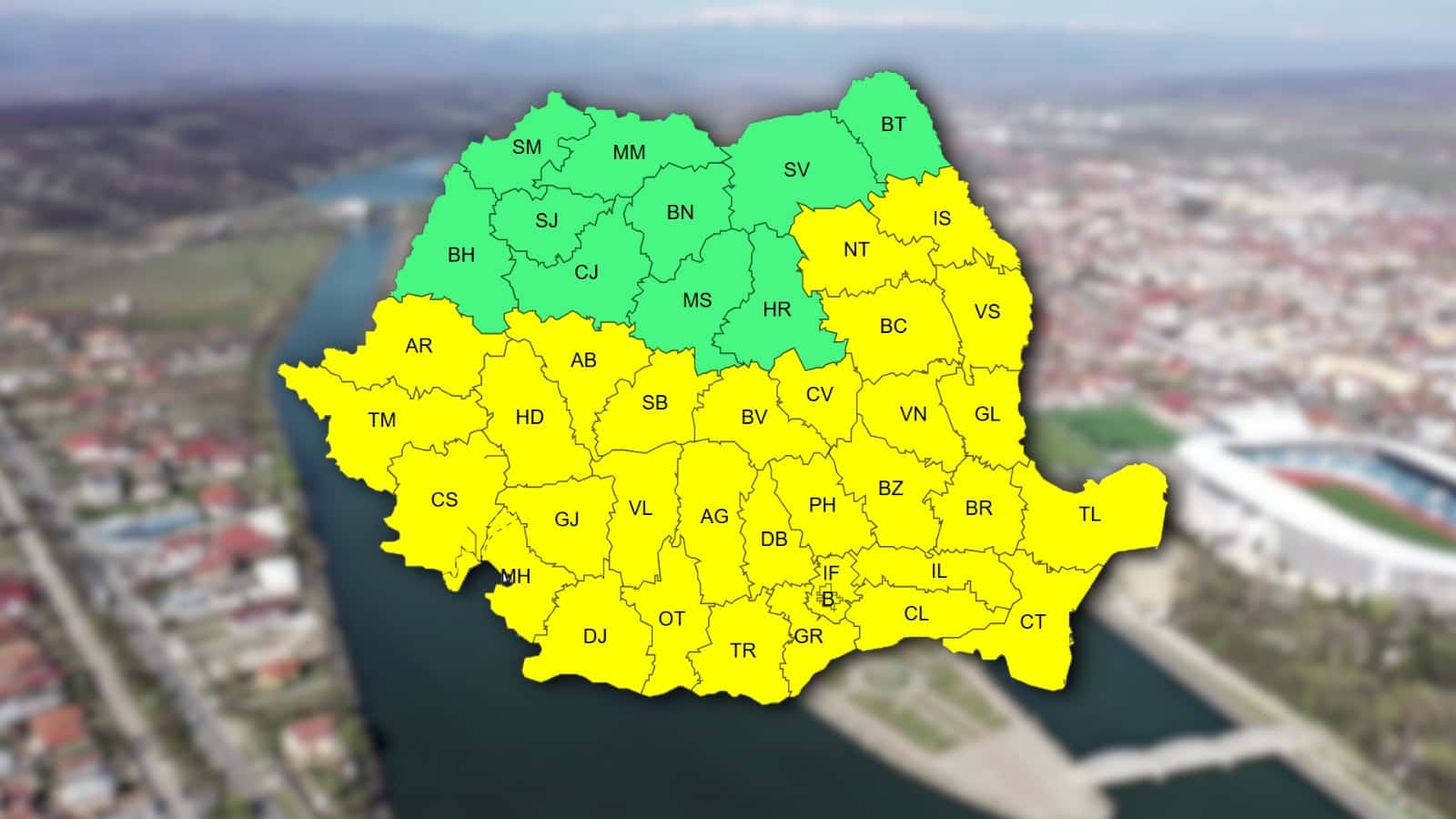Cod galben de caniculă în Gorj