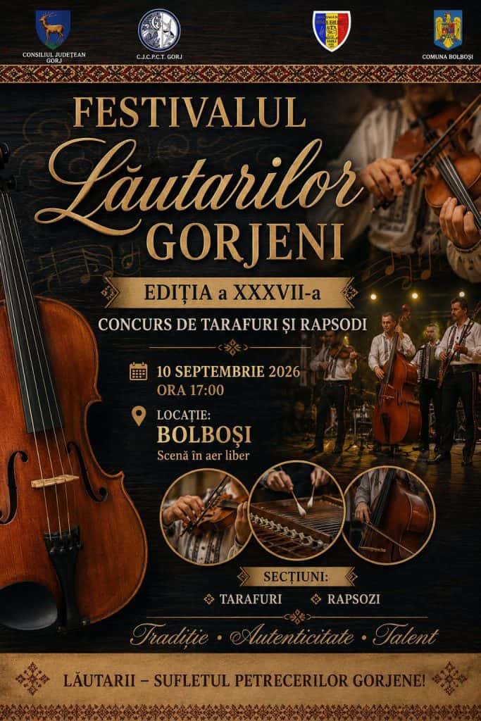 Festivalul Lăutarilor Gorjeni, la Bolboși