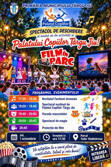 „Film în Parc” cu ocazia reînceperii activității Palatului Copiilor