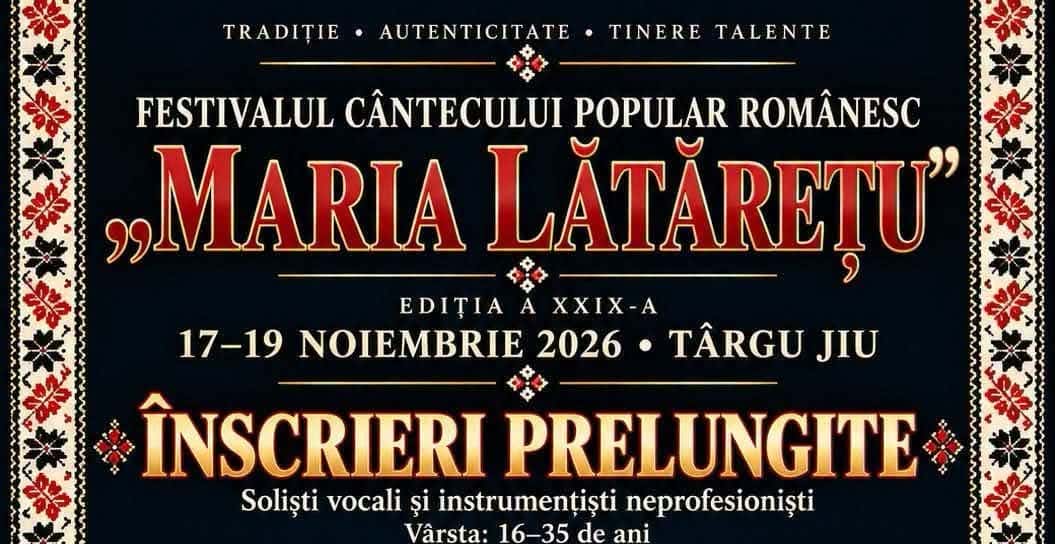 S-a prelungit perioada de înscriere pentru Festivalul „Maria Lătărețu"