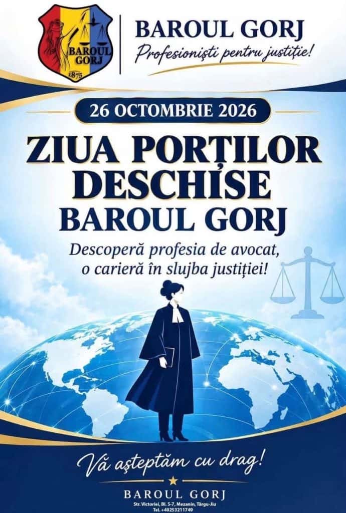 Baroul Gorj organizează „Ziua Porților Deschise”